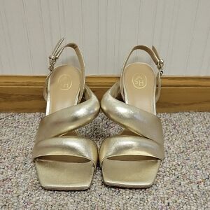 Ash, Women's Metallic Gold Madison Heeled Sandals, 36/US 6 Indie party